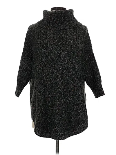 Pre-owned Express Poncho In Black