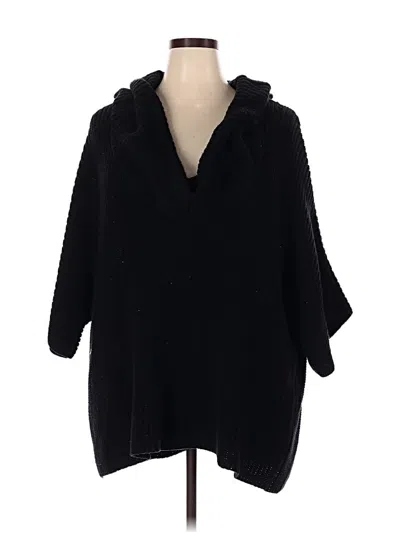 Pre-owned Express Poncho In Black