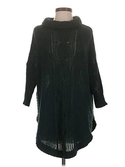 Pre-owned Express Poncho In Black