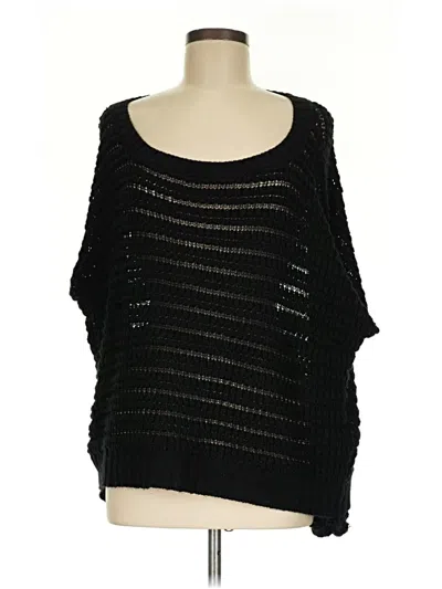 Pre-owned Express Poncho In Black