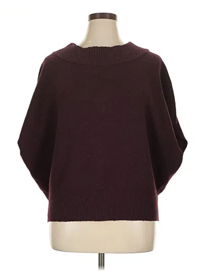 Pre-owned Express Poncho In Burgundy