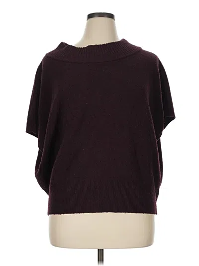 Pre-owned Express Poncho In Burgundy
