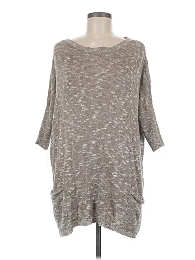 Pre-owned Express Poncho In Gray
