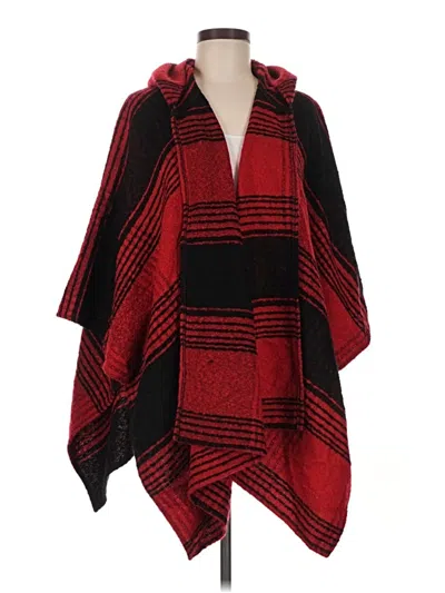 Pre-owned Express Poncho In Red