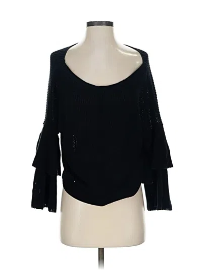 Pre-owned Express Pullover Sweater In Black