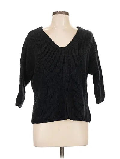 Pre-owned Express Pullover Sweater In Black