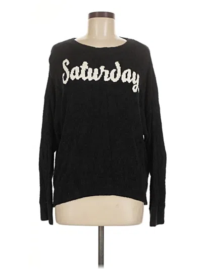 Pre-owned Express Pullover Sweater In Black