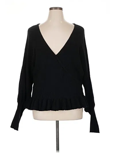 Pre-owned Express Pullover Sweater In Black