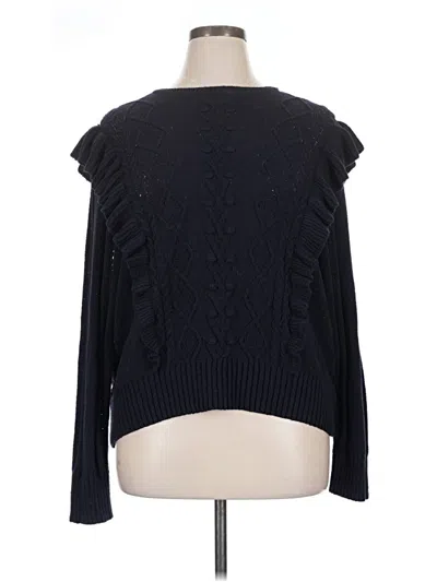 Pre-owned Express Pullover Sweater In Black