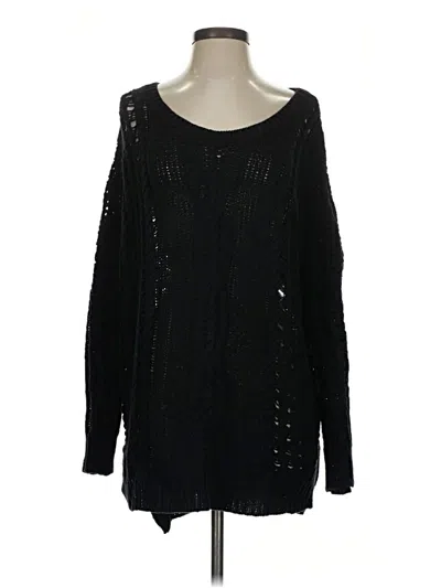 Pre-owned Express Pullover Sweater In Black