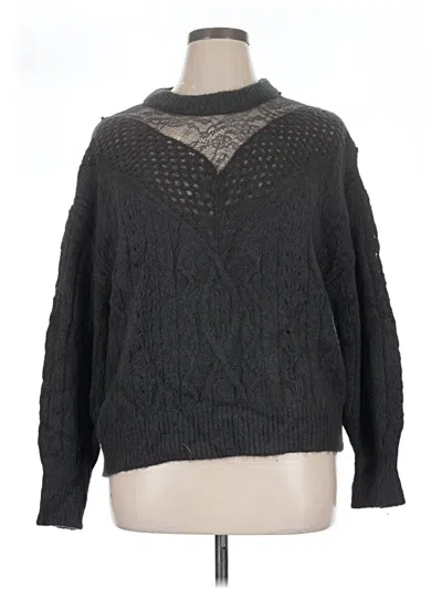 Pre-owned Express Pullover Sweater In Black