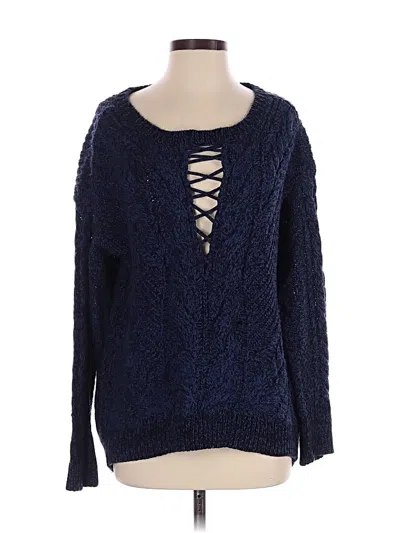 Pre-owned Express Pullover Sweater In Blue