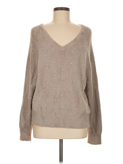 Pre-owned Express Pullover Sweater In Brown