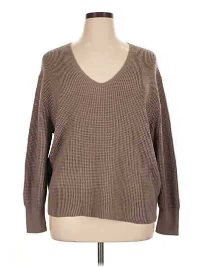 Pre-owned Express Pullover Sweater In Brown