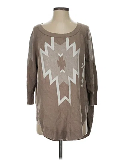Pre-owned Express Pullover Sweater In Brown