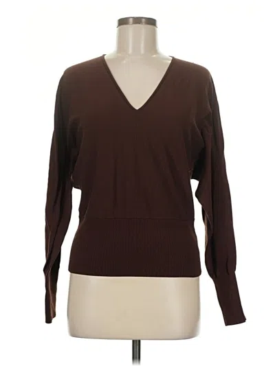Pre-owned Express Pullover Sweater In Brown