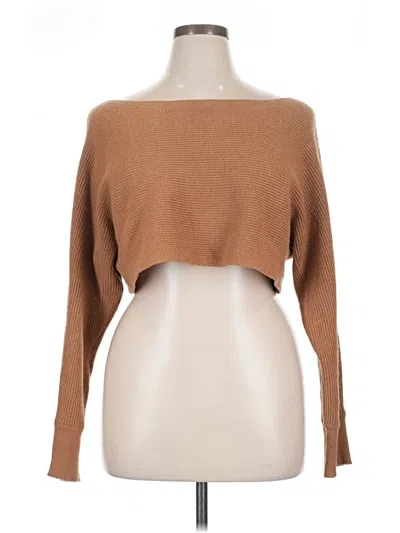 Pre-owned Express Pullover Sweater In Brown