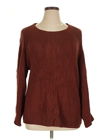 Pre-owned Express Pullover Sweater In Brown