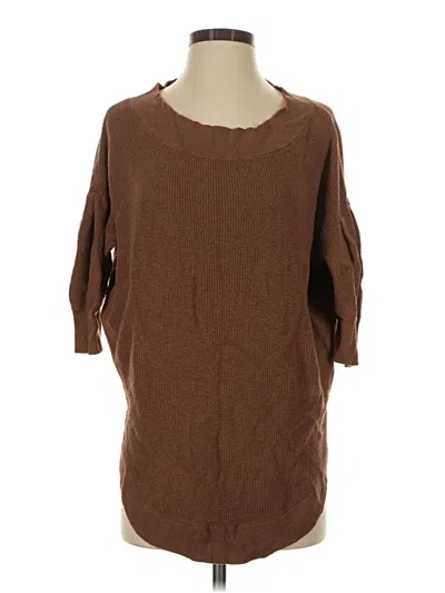 Pre-owned Express Pullover Sweater In Brown