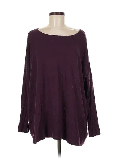 Pre-owned Express Pullover Sweater In Burgundy