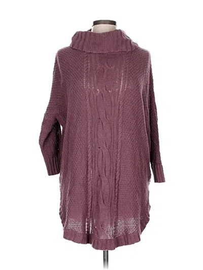 Pre-owned Express Pullover Sweater In Burgundy