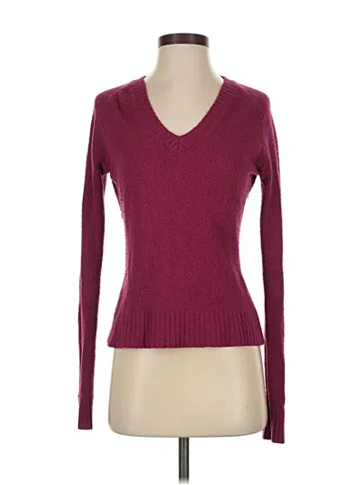 Pre-owned Express Pullover Sweater In Burgundy