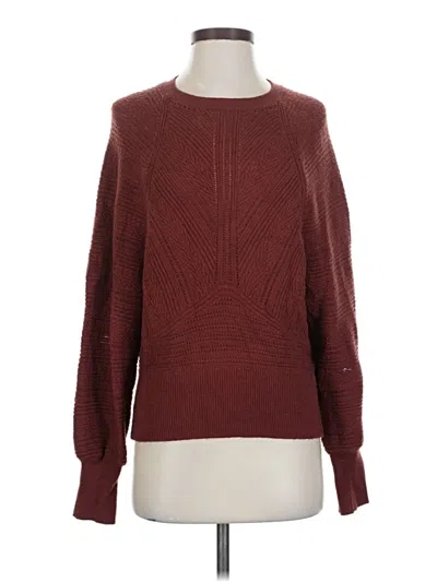 Pre-owned Express Pullover Sweater In Burgundy