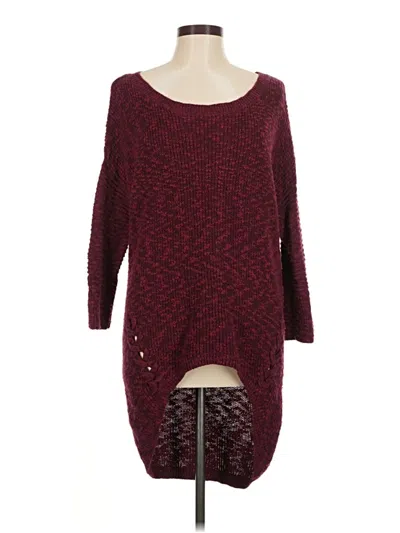 Pre-owned Express Pullover Sweater In Burgundy
