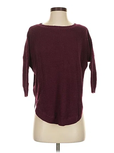 Pre-owned Express Pullover Sweater In Burgundy