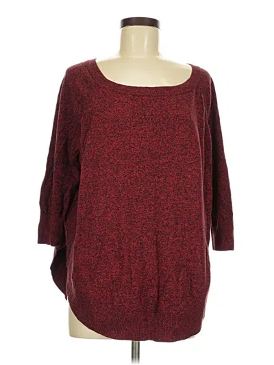 Pre-owned Express Pullover Sweater In Burgundy