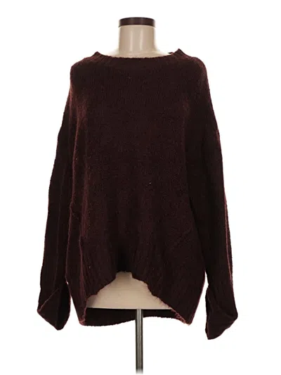 Pre-owned Express Pullover Sweater In Burgundy