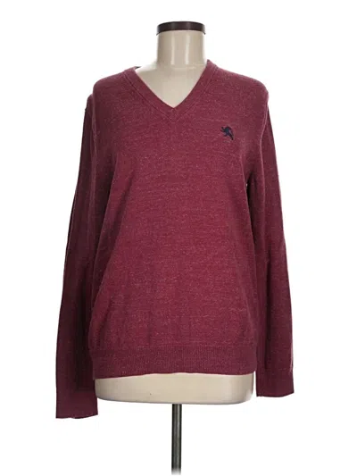 Pre-owned Express Pullover Sweater In Burgundy