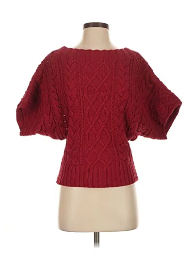 Pre-owned Express Pullover Sweater In Burgundy