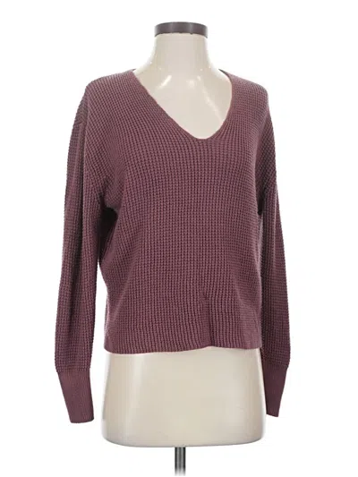 Pre-owned Express Pullover Sweater In Burgundy