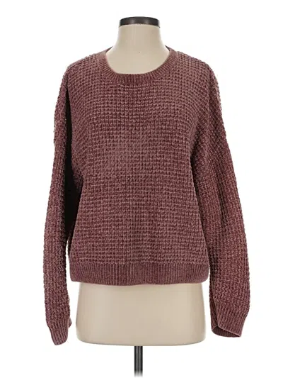 Pre-owned Express Pullover Sweater In Burgundy