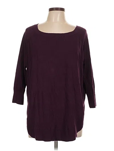 Pre-owned Express Pullover Sweater In Burgundy
