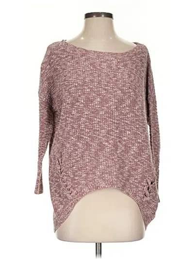 Pre-owned Express Pullover Sweater In Burgundy