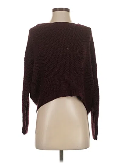 Pre-owned Express Pullover Sweater In Burgundy
