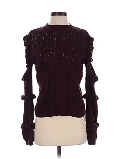 Pre-owned Express Pullover Sweater In Burgundy