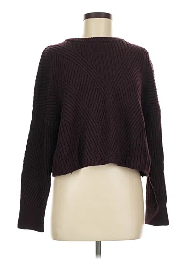 Pre-owned Express Pullover Sweater In Burgundy