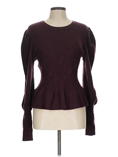 Pre-owned Express Pullover Sweater In Burgundy