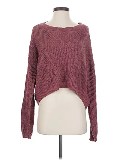 Pre-owned Express Pullover Sweater In Burgundy