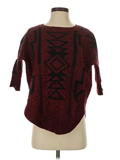 Pre-owned Express Pullover Sweater In Burgundy