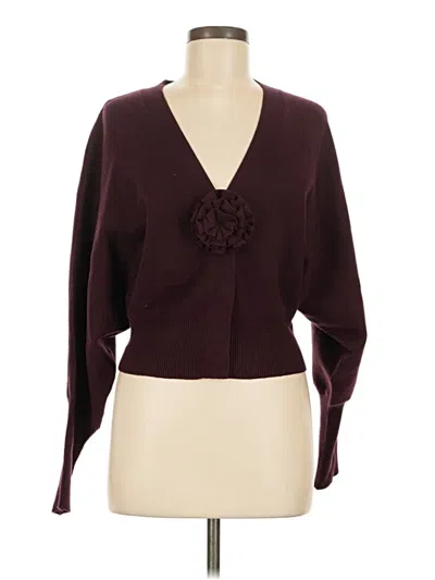 Pre-owned Express Pullover Sweater In Burgundy