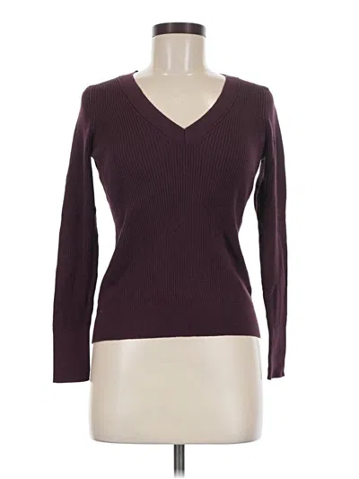 Pre-owned Express Pullover Sweater In Burgundy