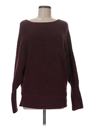 Pre-owned Express Pullover Sweater In Burgundy