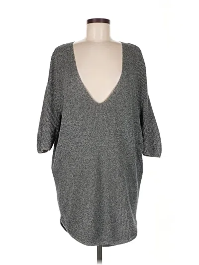 Pre-owned Express Pullover Sweater In Gray