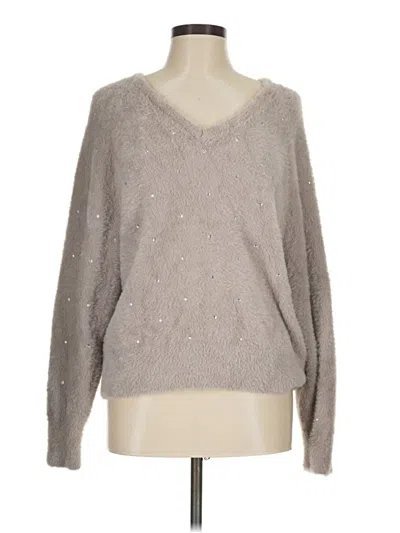 Pre-owned Express Pullover Sweater In Gray