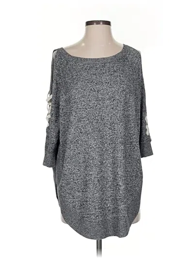 Pre-owned Express Pullover Sweater In Gray