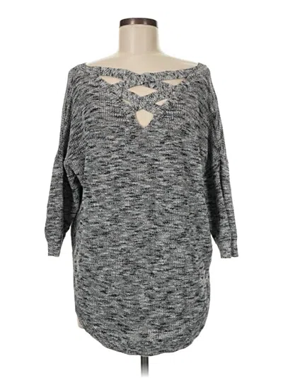 Pre-owned Express Pullover Sweater In Gray